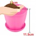 Plastic Table Decoration Plant Container Planter Holder Flower Pot Tray Pink   